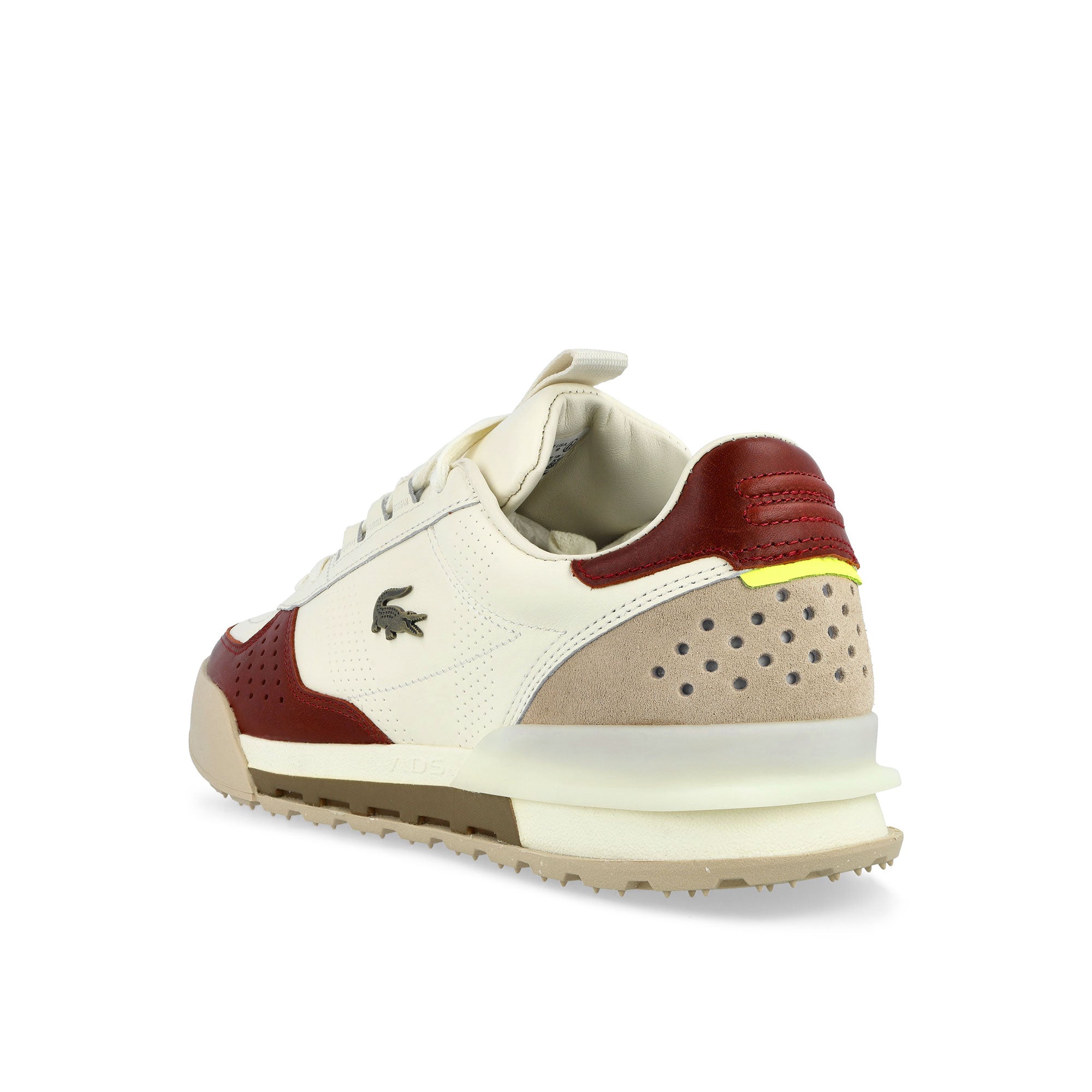 Lacoste  Slam Break PRM 126 1 SMA Off White / Orange Low Top Sneakers 51SMA0266.157 Material | Overkill

