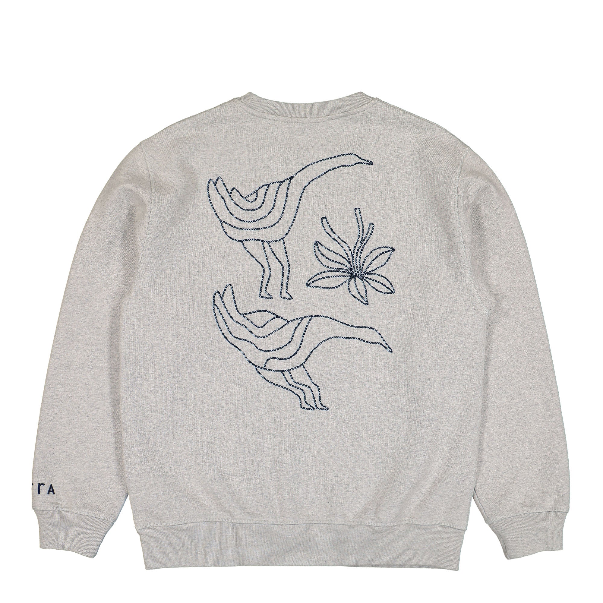 Parra Duck Attack Crew Neck Sweatshirt Heather Grey Sweatshirts Close-up | Overkill