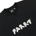 Parra Blob Logo Crew Neck Sweatshirt Washed Black Sweatshirts Close-up | Overkill