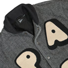 Parra Rounded PAR Varsity Jacket Dark Grey Bomber & Varsity Jackets Close-up | Overkill
