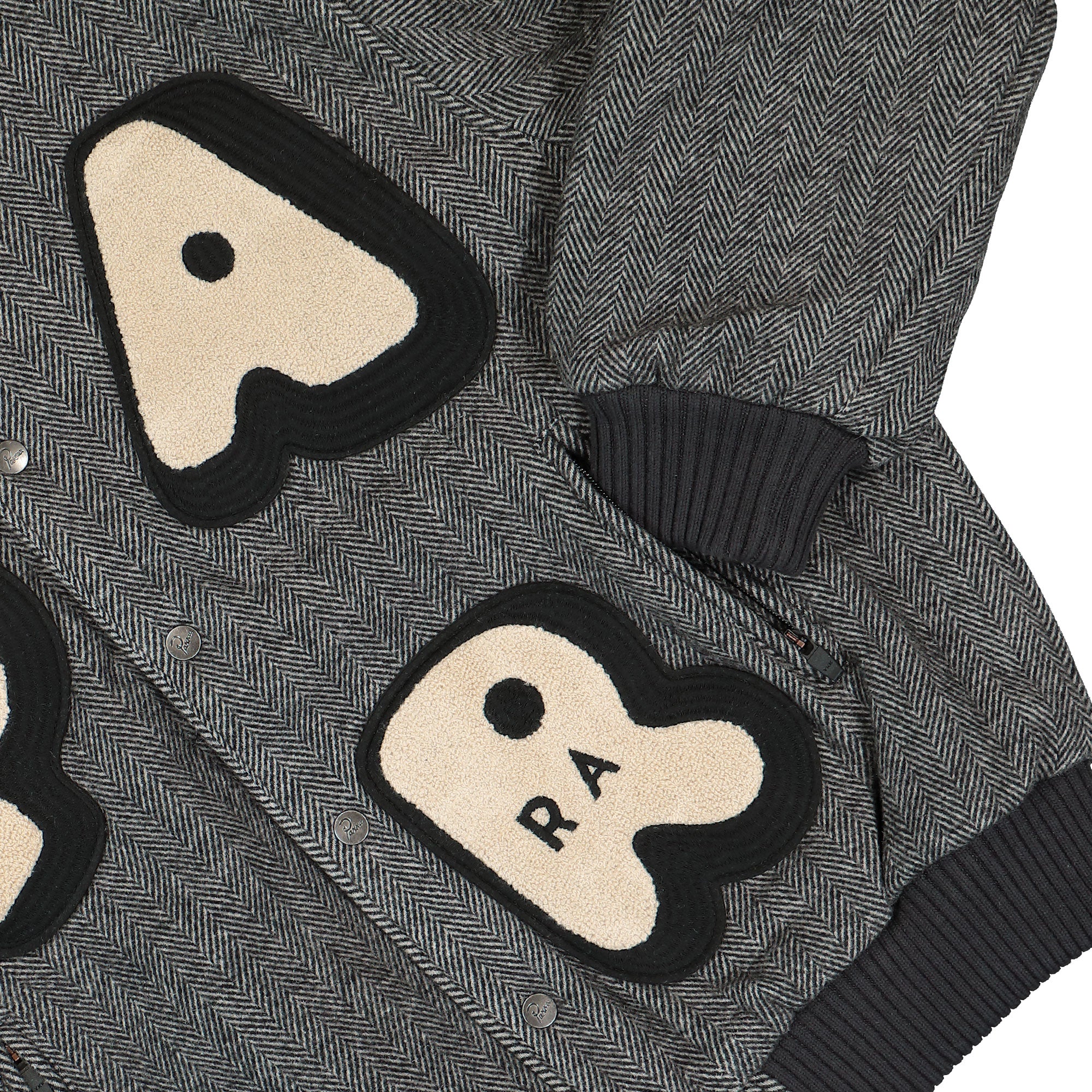 Parra Rounded PAR Varsity Jacket Dark Grey Bomber & Varsity Jackets Detailfoto | Overkill