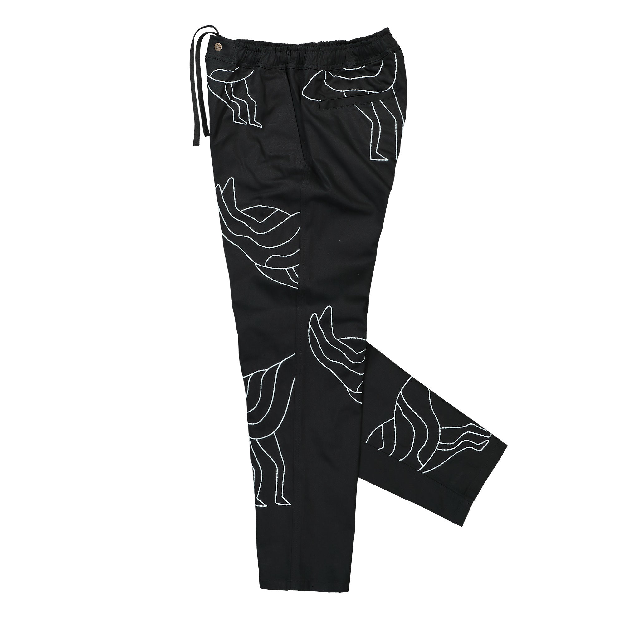 Parra Stitched Up Duck Pants Black Casual Pants Close-up | Overkill