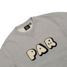 Parra Rounded PAR Crew Neck Sweatshirt Heather Grey Sweatshirts Close-up | Overkill