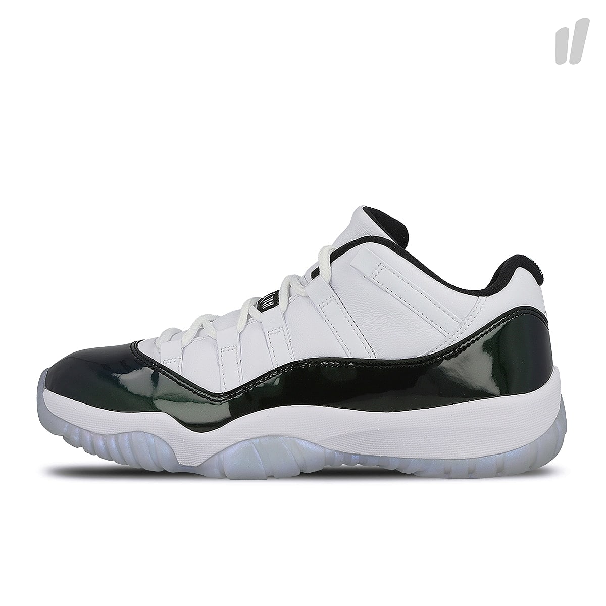 Jordan Air Jordan 11 Retro Low White-Black - Emerald Rise Low Top Sneakers 528895 145 | Overkill