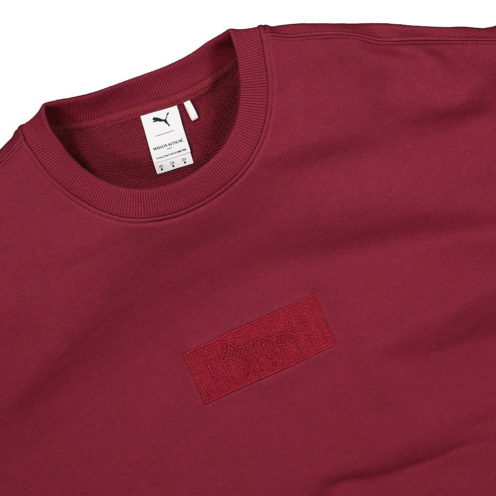 Puma Maison Kitsune x Puma Crew Rhododendron Sweatshirts Close-up | Overkill