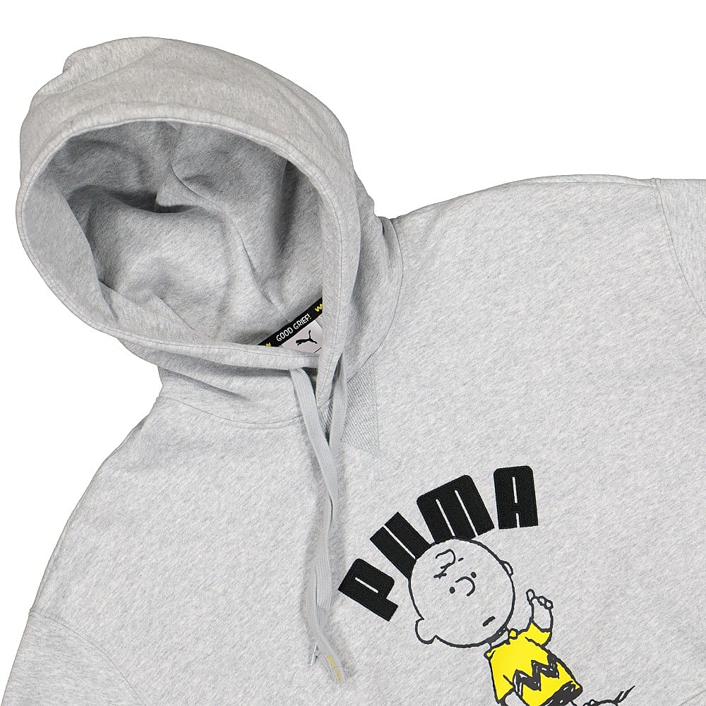 Puma Peanuts x Puma Hoodie Light Grey Heather Hoodies Close-up | Overkill