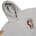 Parra La Chambre Nuit Hooded Sweatshirt Heather Grey Hoodies Close-up | Overkill