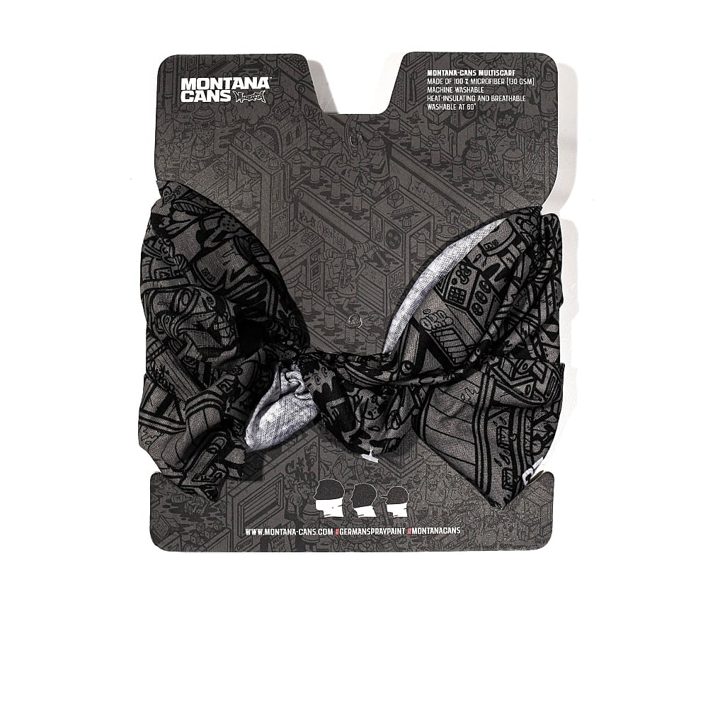 Montana Multi Scarf - Factory Black / Grey Scarves Close-up | Overkill