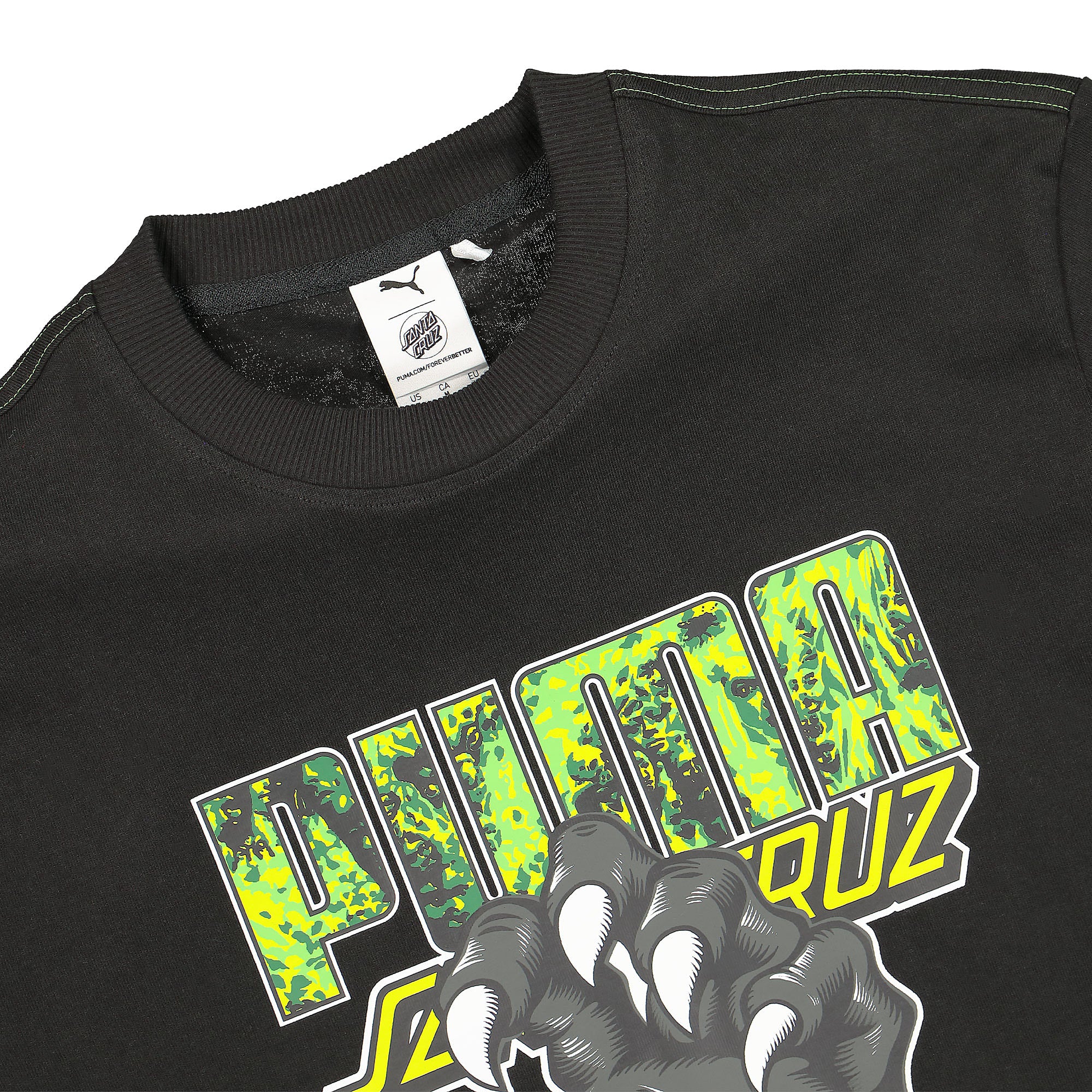 Puma Santa Cruz x Puma Tee Puma Black T-Shirts Close-up | Overkill