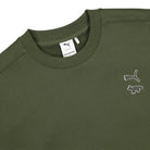 Puma Maison Kitsune x Puma Crew Rifle Green Sweatshirts Close-up | Overkill