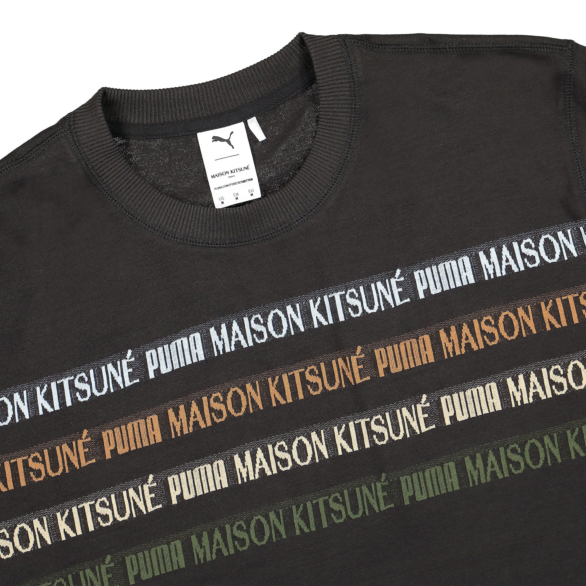 Puma Maison Kitsune x Puma Engineered Tee Puma Black T-Shirts Close-up | Overkill