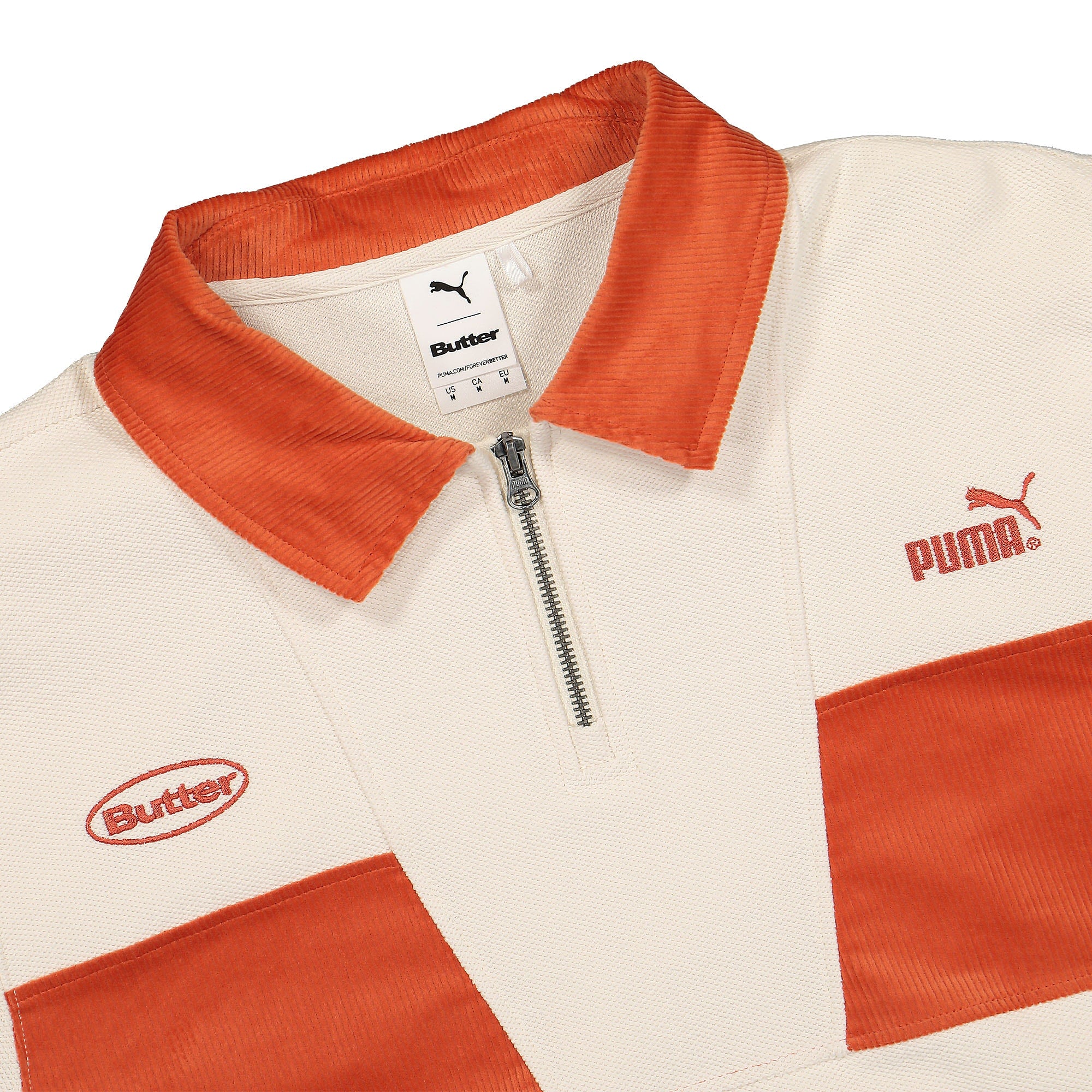 Puma Butter Goods x Puma 1/4 Zip Pullover Whisper White Sweatshirts Close-up | Overkill