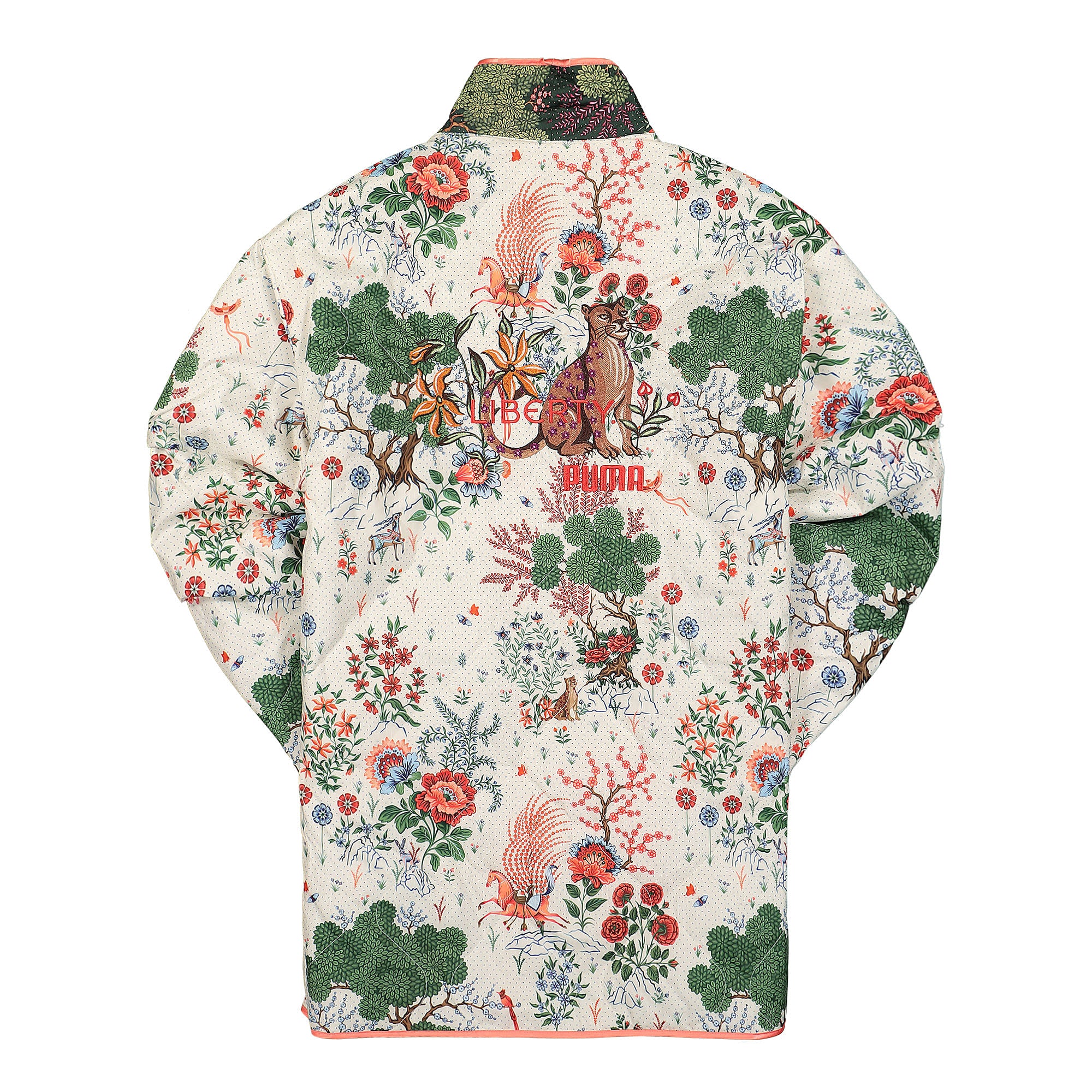 Puma Liberty x Puma Reversible Kimono Green Gables AOP Jackets Close-up | Overkill