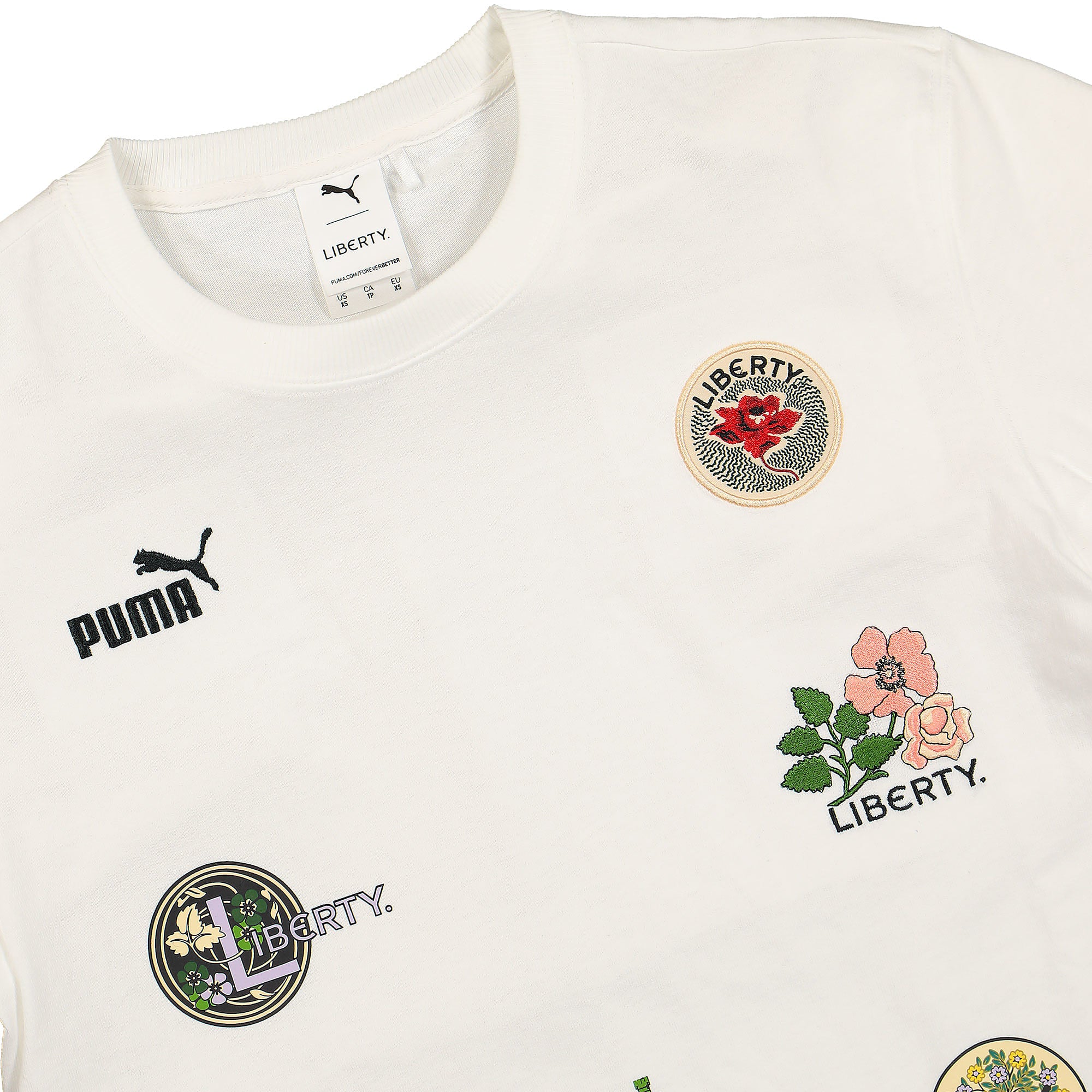 Puma Liberty x Puma Badge Tee Puma White T-Shirts Close-up | Overkill