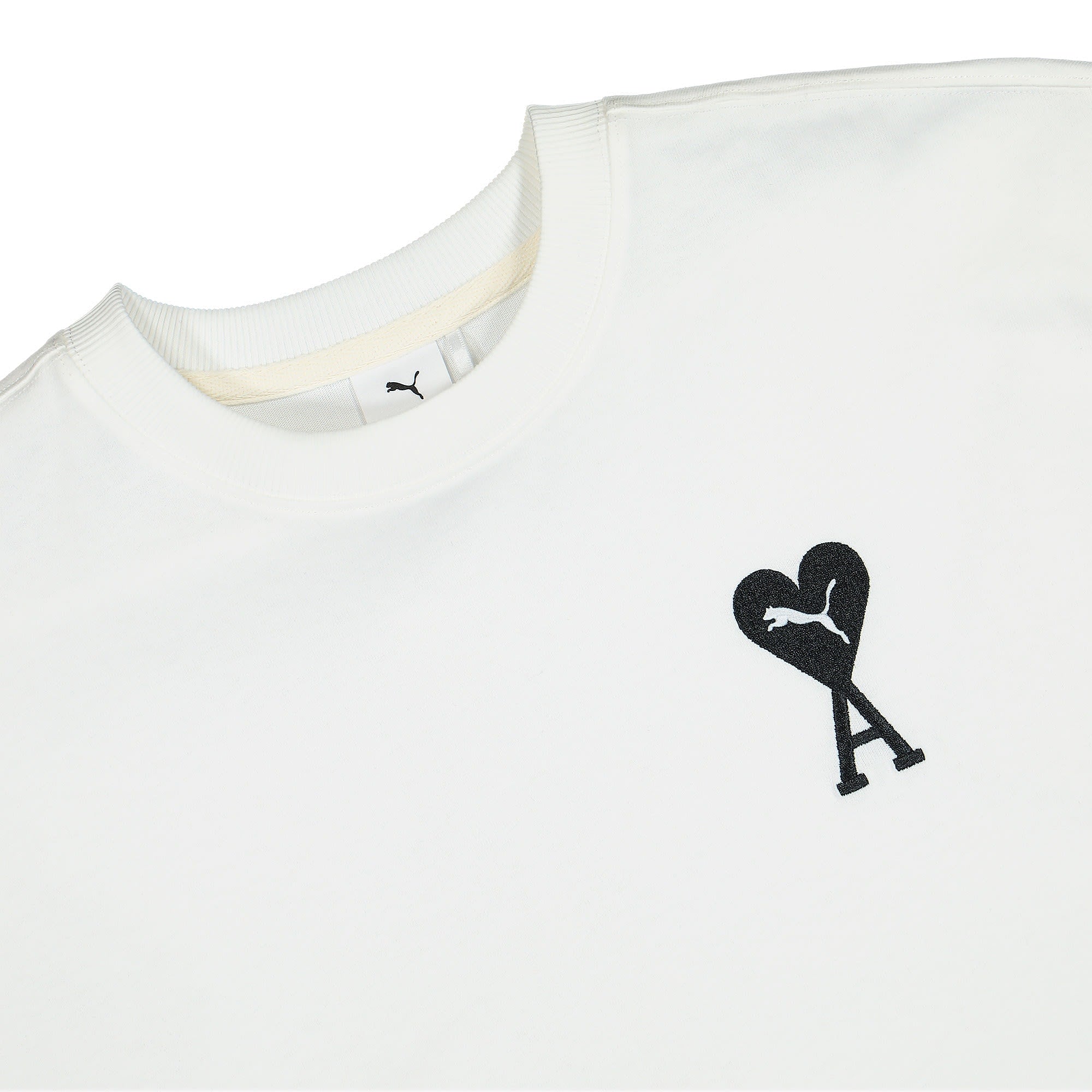 Puma AMI x Puma Wmns Graphic Tee Puma White T-Shirts Close-up | Overkill