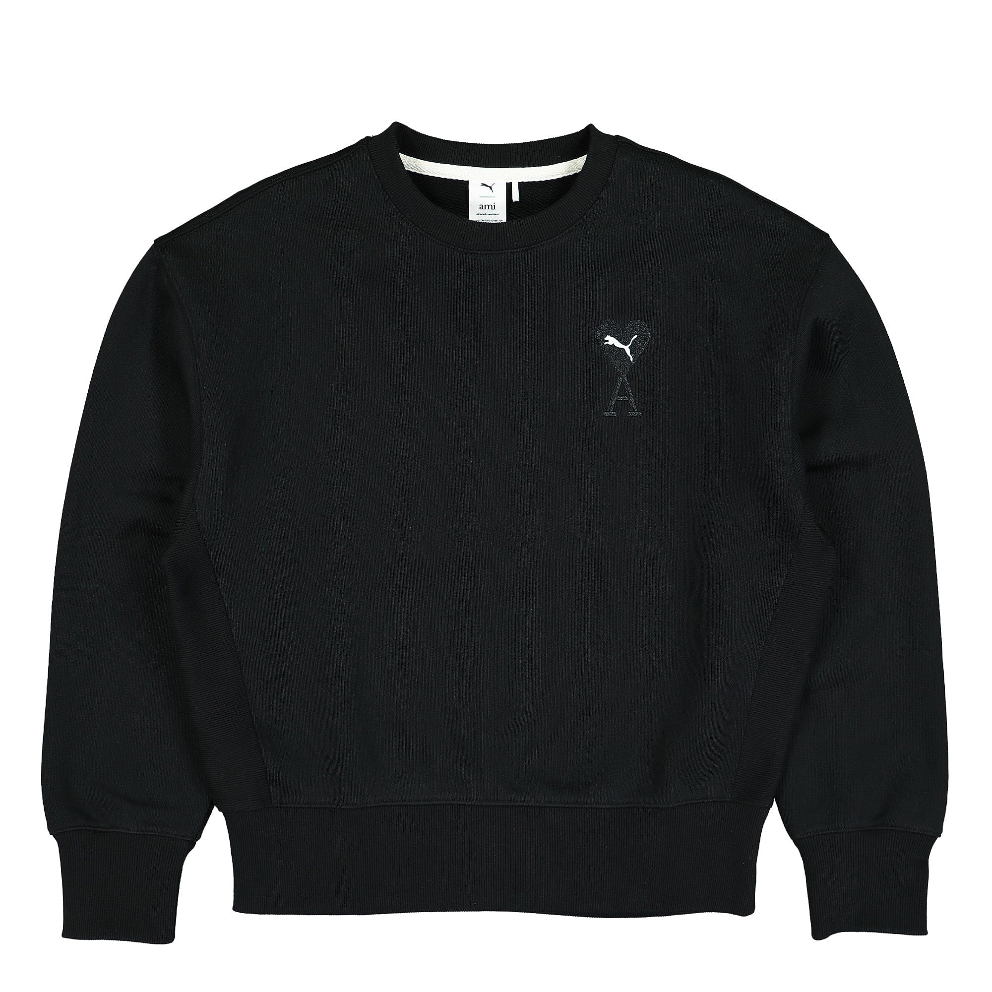 Puma AMI x Puma Crew Puma Black Sweatshirts 534111 01 | Overkill