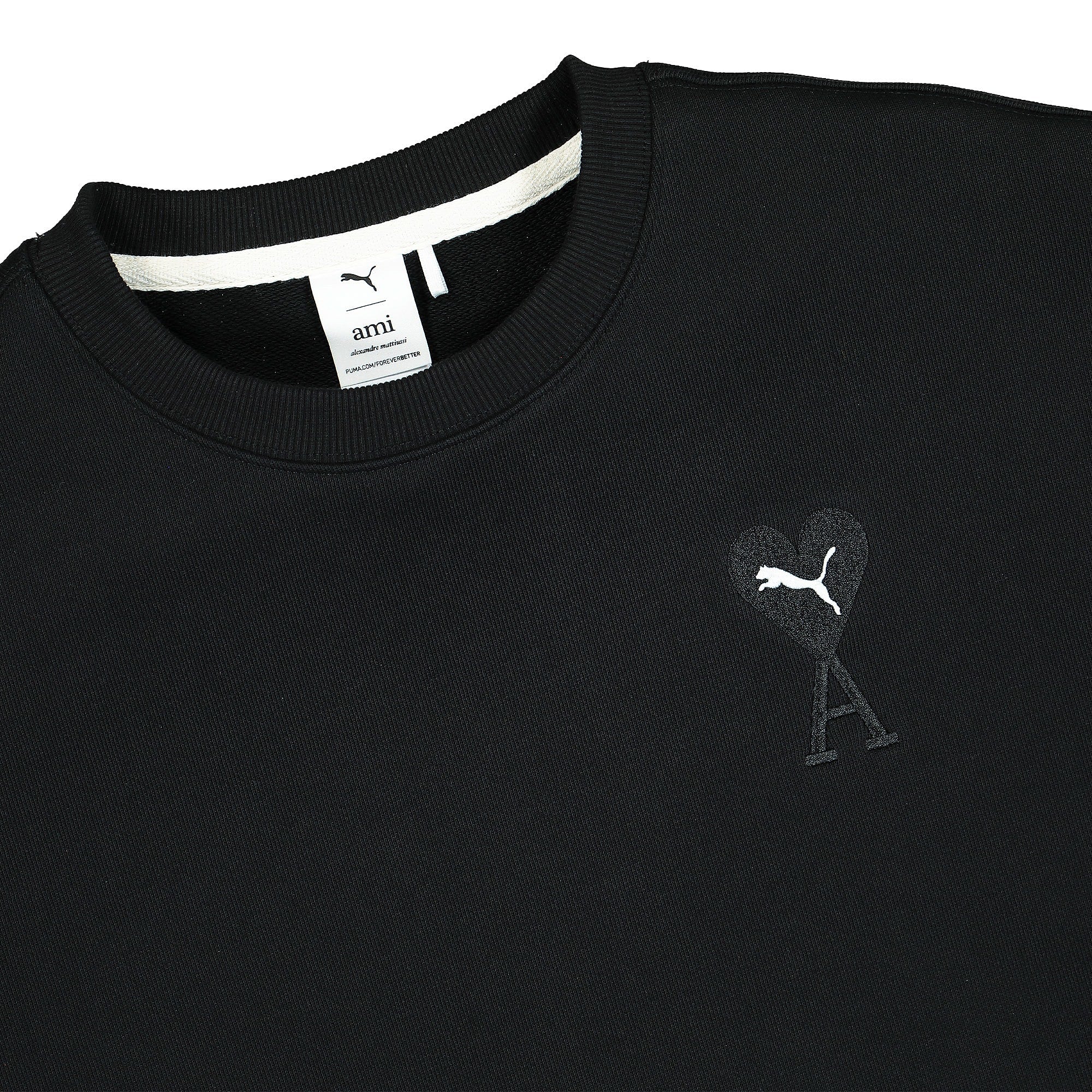 Puma AMI x Puma Crew Puma Black Sweatshirts Close-up | Overkill