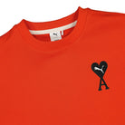 Puma AMI x Puma Crew Orange.com Sweatshirts Close-up | Overkill