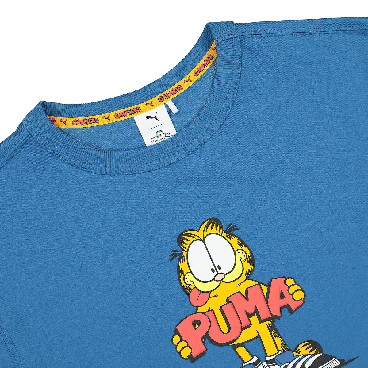 Puma Garfield x Puma Graphic Tee Vallarta Blue T-Shirts Close-up | Overkill