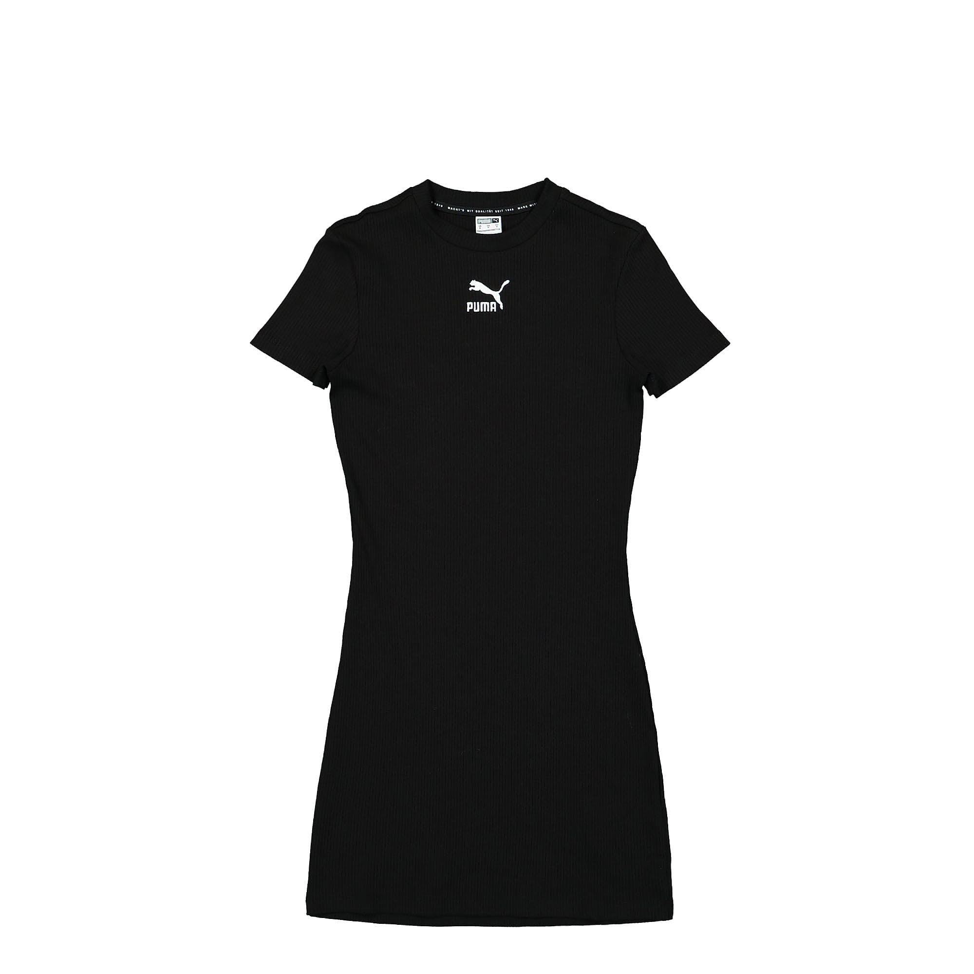 Puma Wmns Classics Ribbed Tee Dress Puma Black Dresses 535691 01 | Overkill