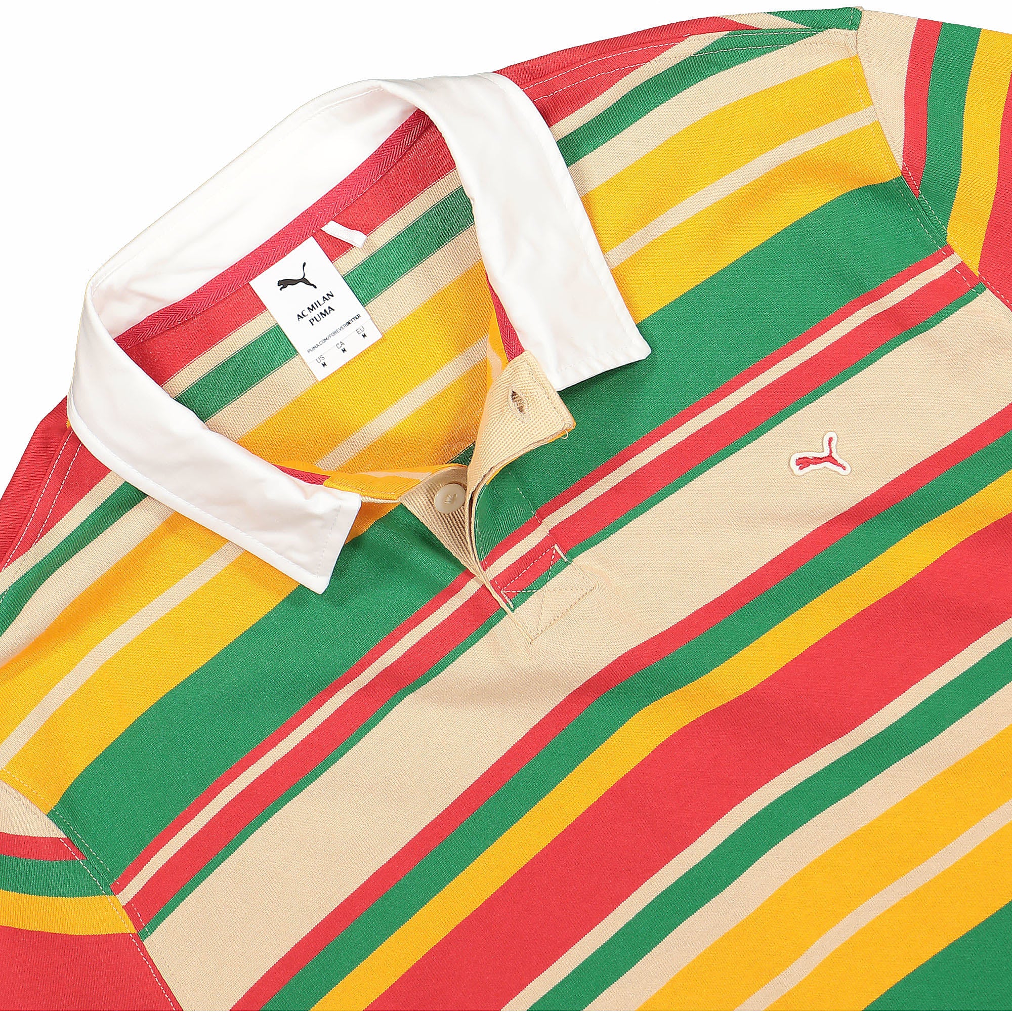 Puma A.C. Milan x Puma Longsleeve Polo Light Sand Longsleeves Close-up | Overkill