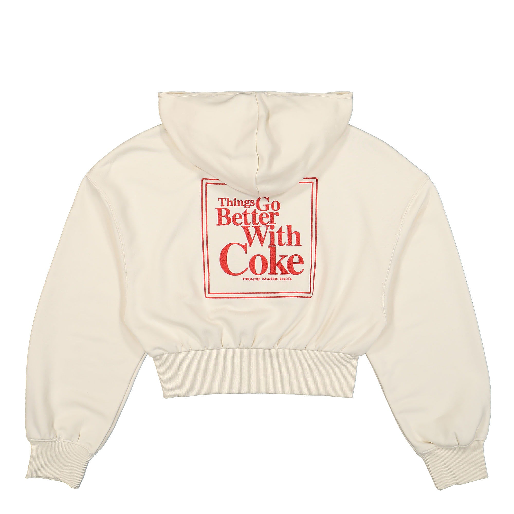Puma Coca Cola x Puma Wmns Cropped Hoodie Ivory Glow Hoodies Material | Overkill