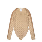 Puma Wmns Luxe Sport T7 Bodysuit Light Sand - Desert Tan AOP Longsleeves 536973 67 | Overkill