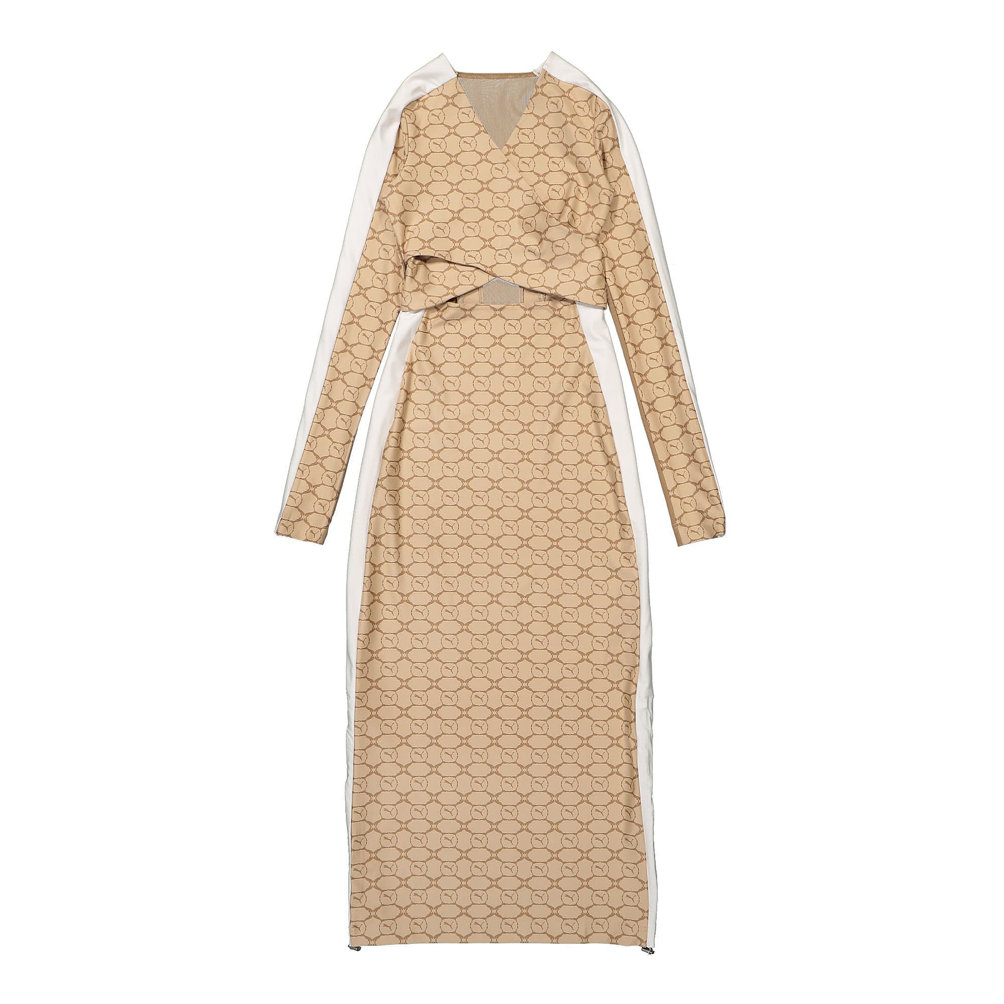 Puma Wmns Luxe Sport T7 Wrap Dress Light Sand - Desert Tan AOP Dresses 536988 67 | Overkill