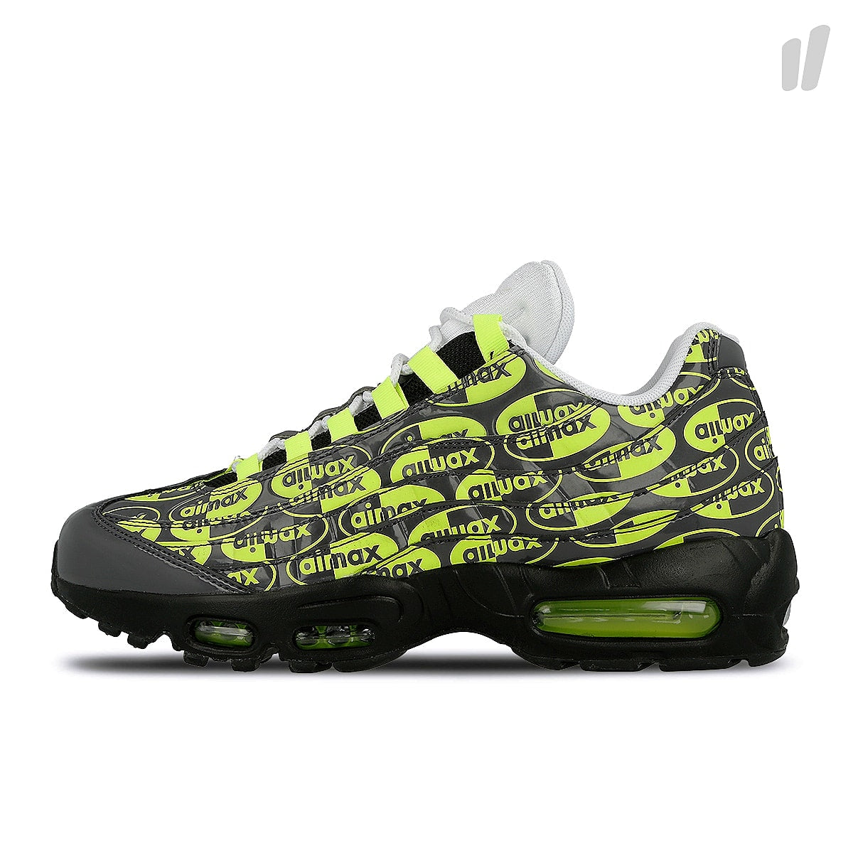Nike air max 95 premium Black-Volt - Ash - White Sneakers 538416 019 | Overkill