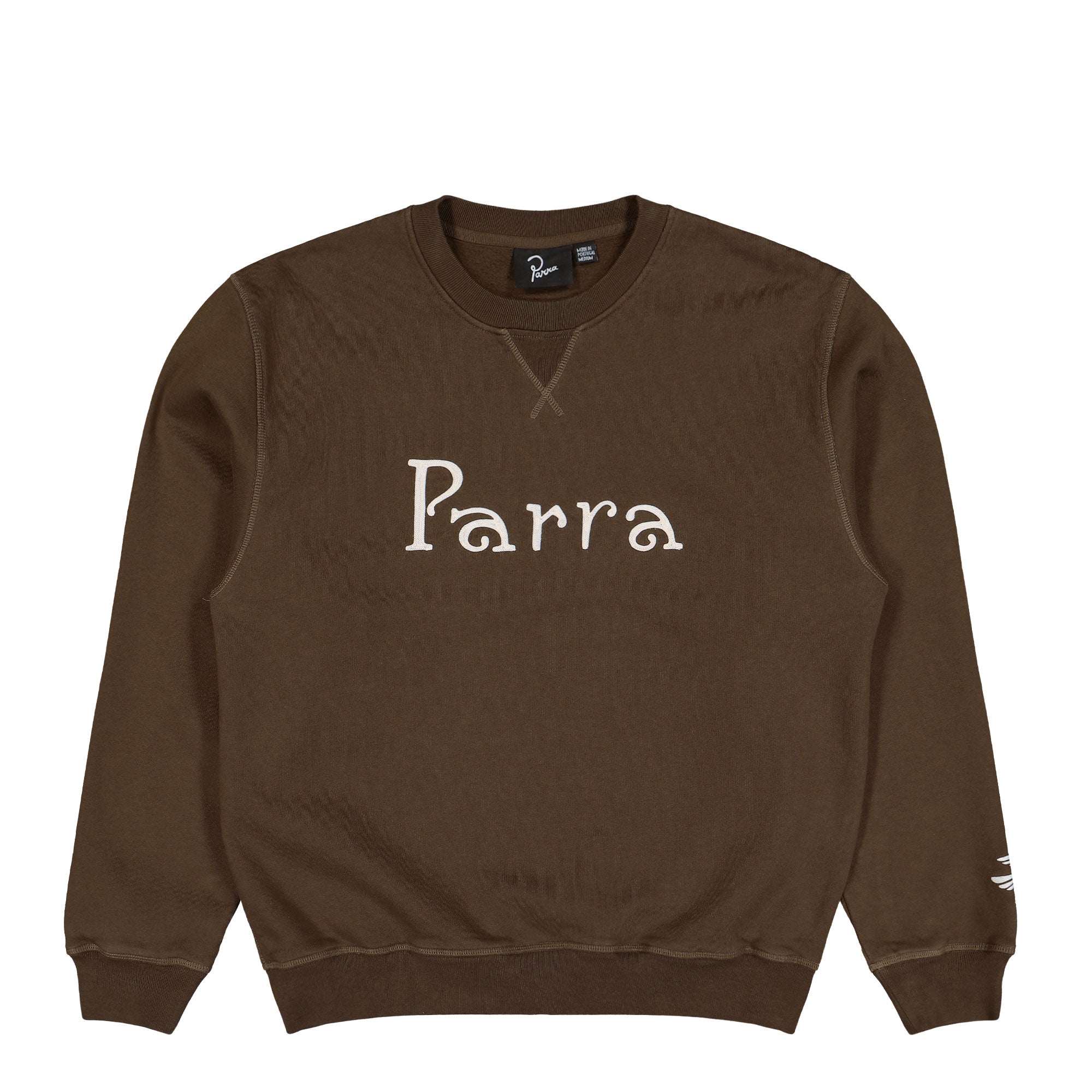 Parra Weird Trad Logo Crew Neck Sweatshirt Brown Sweatshirt 54321 | Overkill
