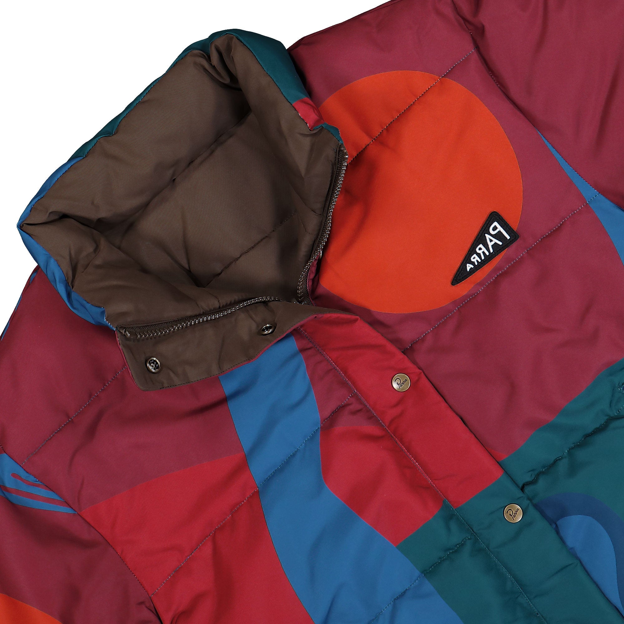 Parra Protect The Sun Reversible Puffer Jacket Brown Jacket 54435 Detail View 1 | Overkill
