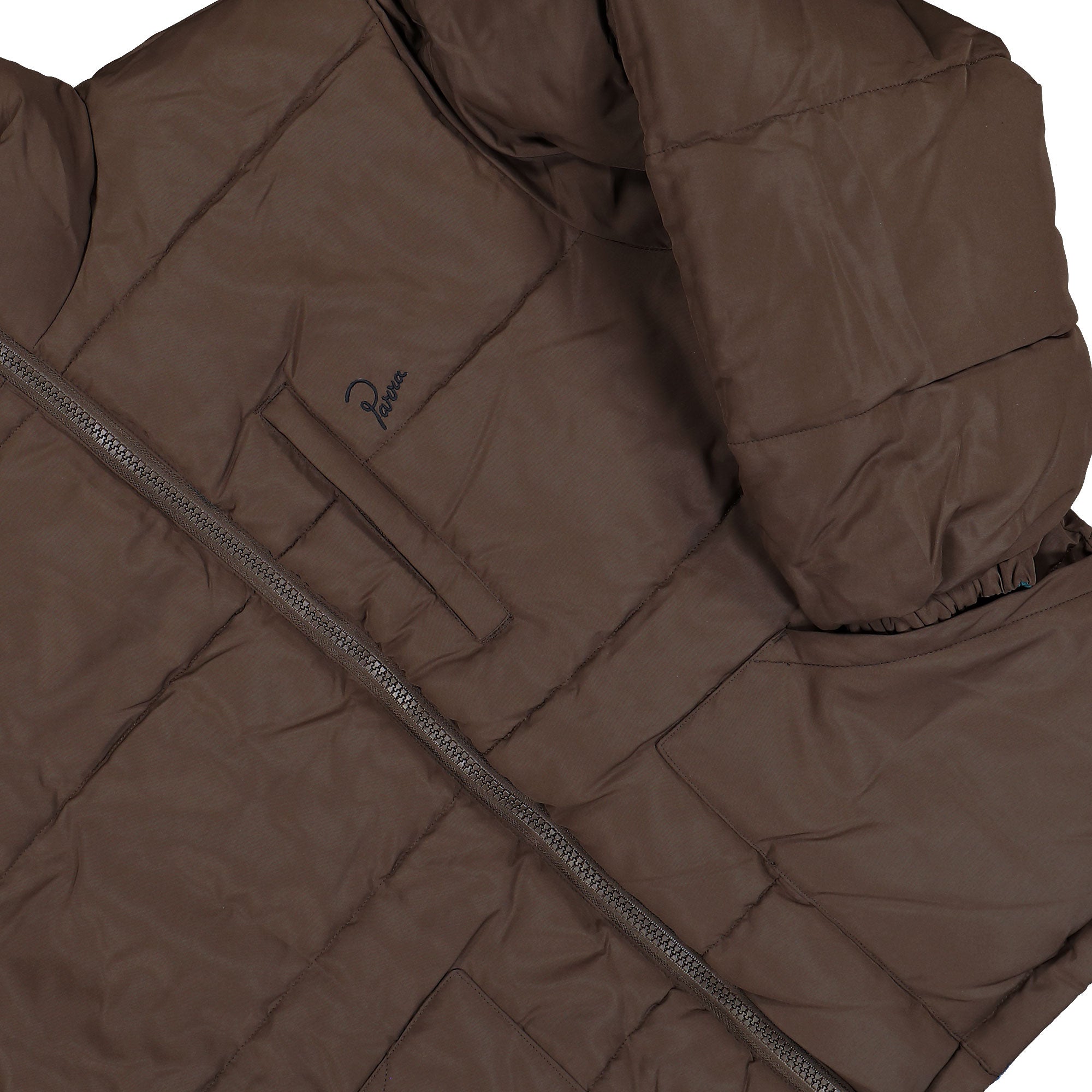 Parra Protect The Sun Reversible Puffer Jacket Brown Jacket 54435 Detail View 3 | Overkill
