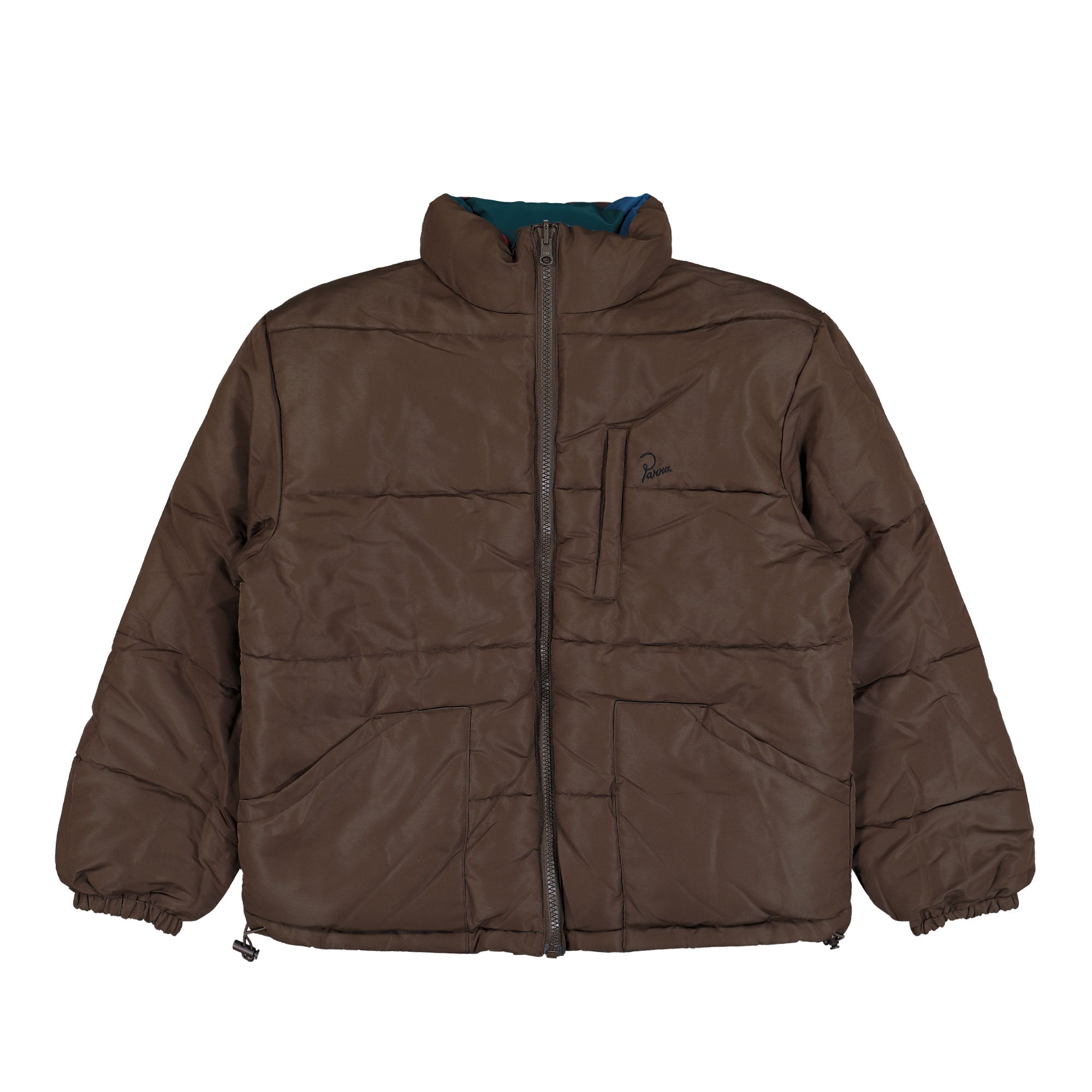 Parra Protect The Sun Reversible Puffer Jacket Brown Jacket 54435 Detail View 5 | Overkill
