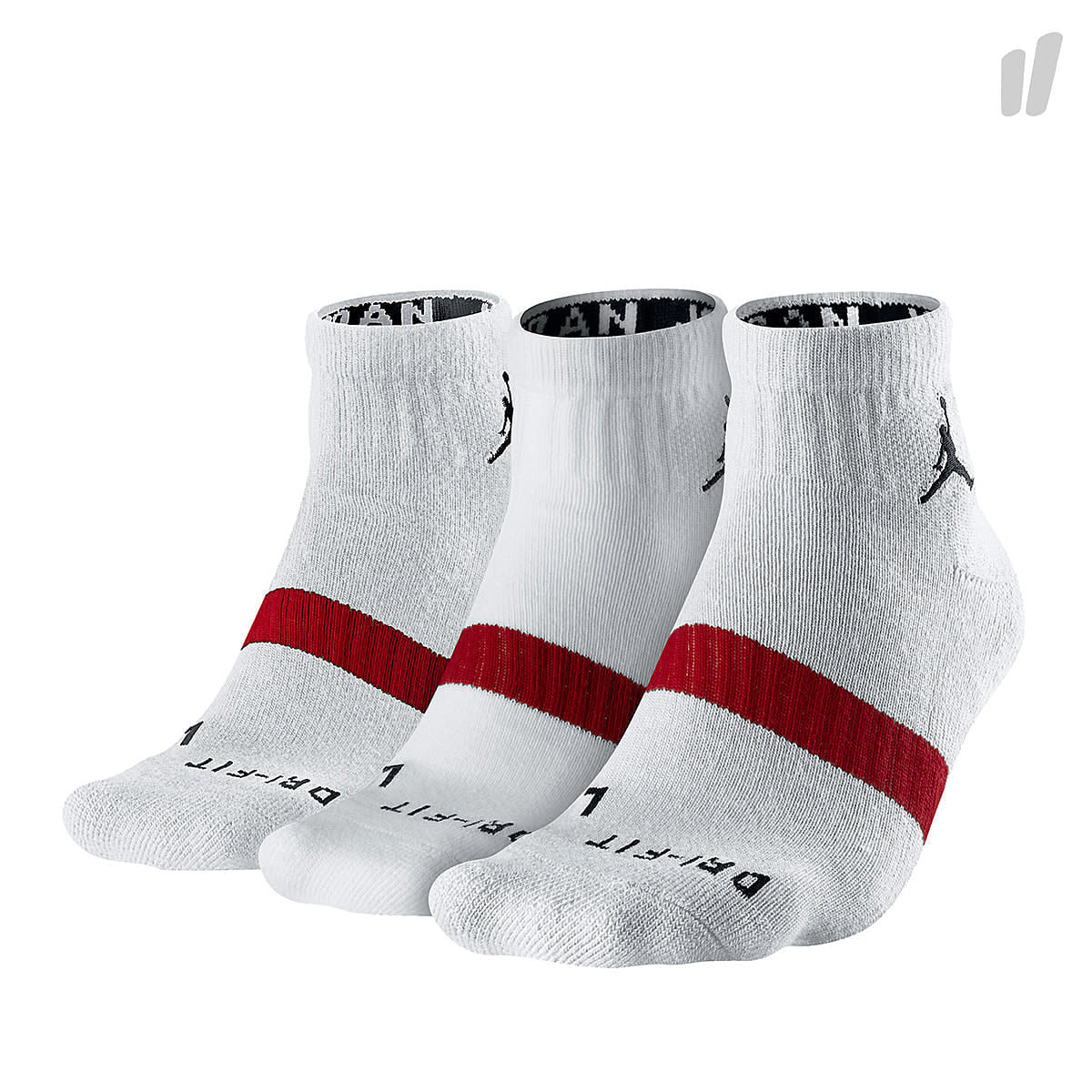 Jordan Air Jordan Dri-Fit Low Quarter 3 PK Black Socks 546480 100 | Overkill