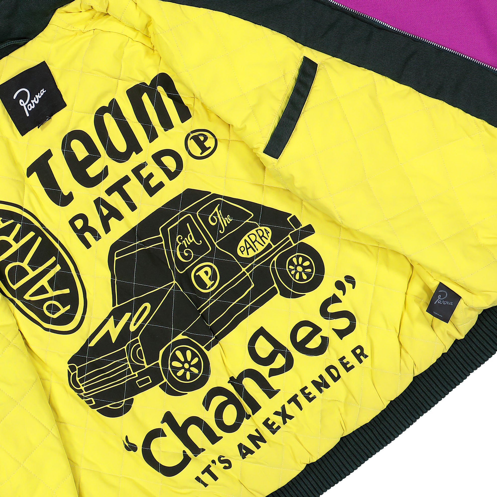 Parra Owl Meets Rat Racing Jacket Purple Pink Jacket 55100 Detail View 2 | Overkill
