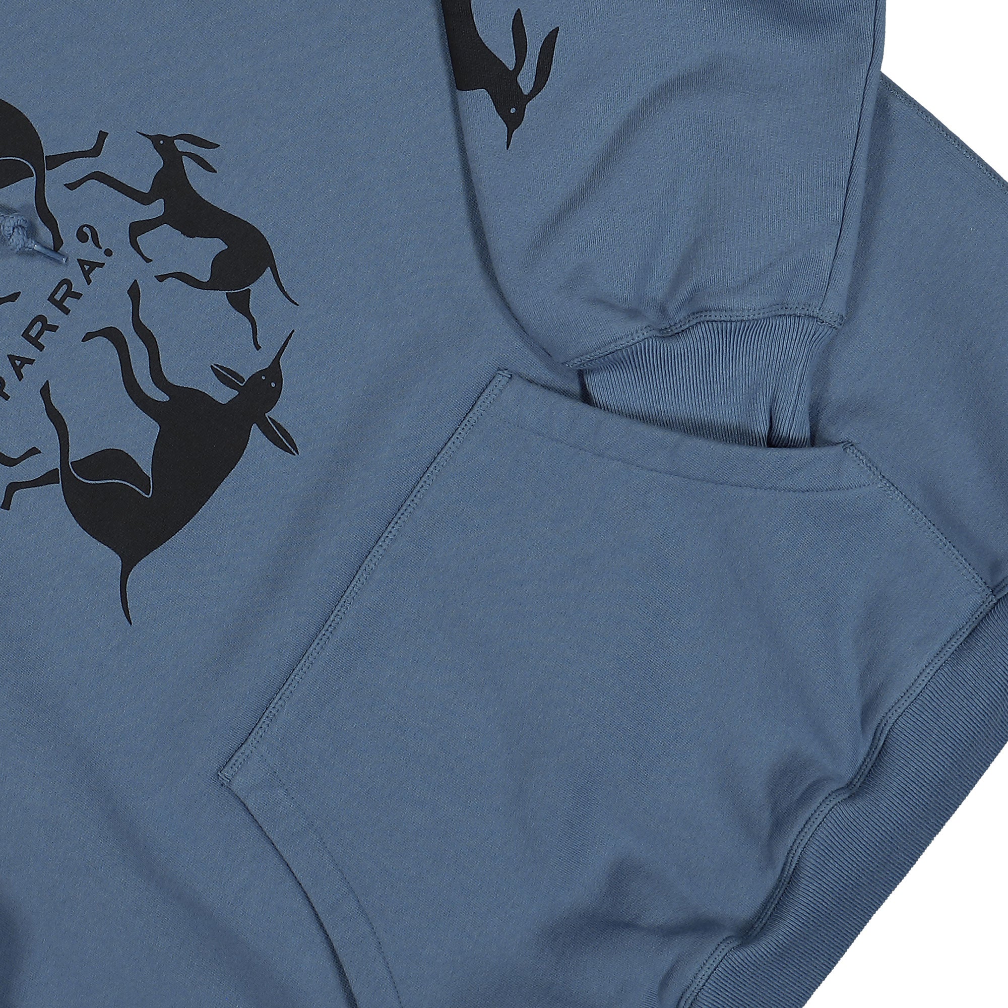 Parra Non Grand Cafe Hooded Sweatshirt Blue Hoodie 55231 Detail View 1 | Overkill
