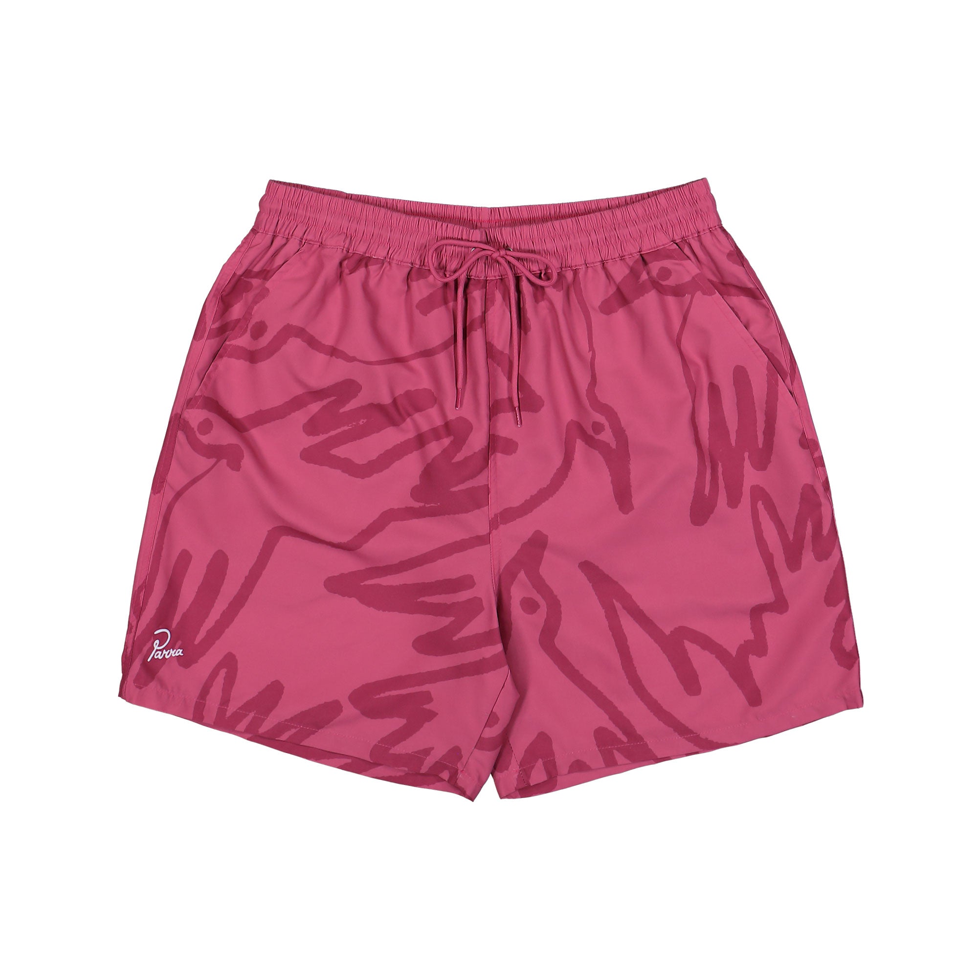 Parra Birds Fly Free Swim Shorts Purple Pink Shorts 55335 | Overkill
