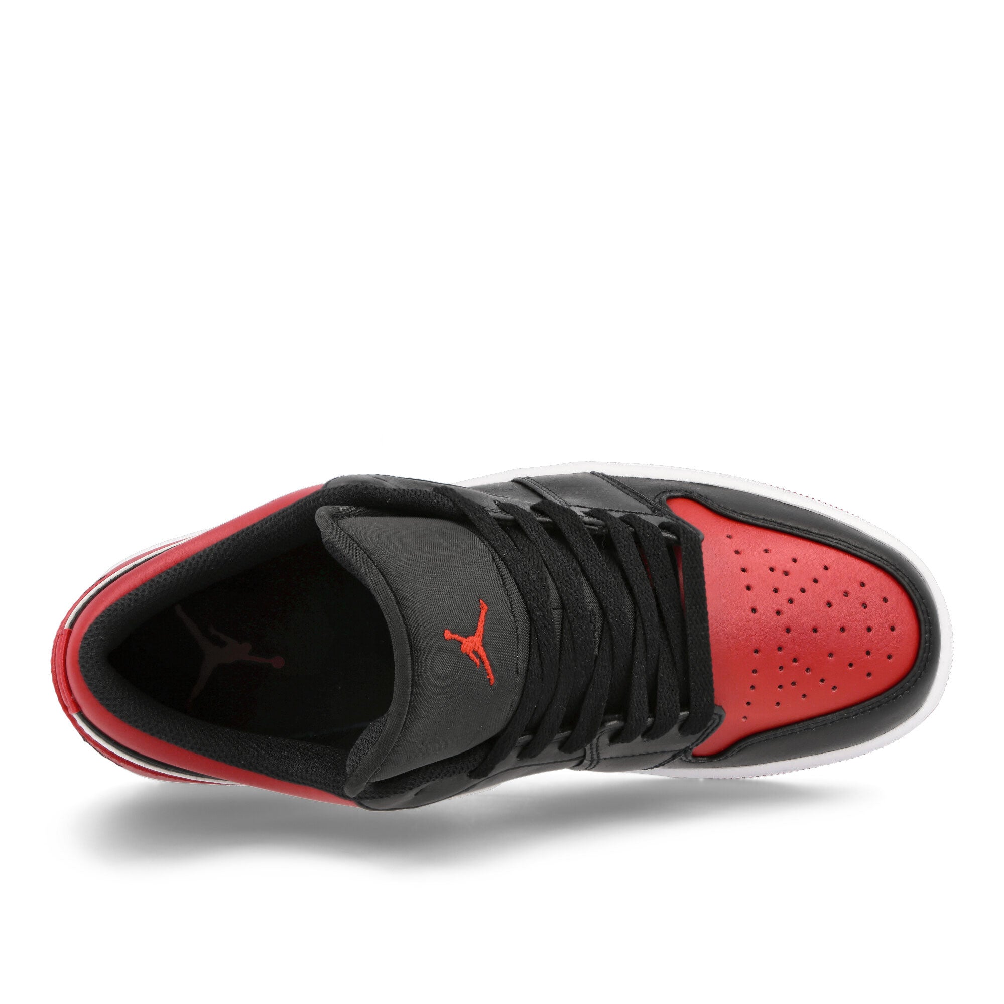 Jordan Air Jordan 1 Low Black / Gym Red - White Low Top Sneakers  Detailfoto | Overkill