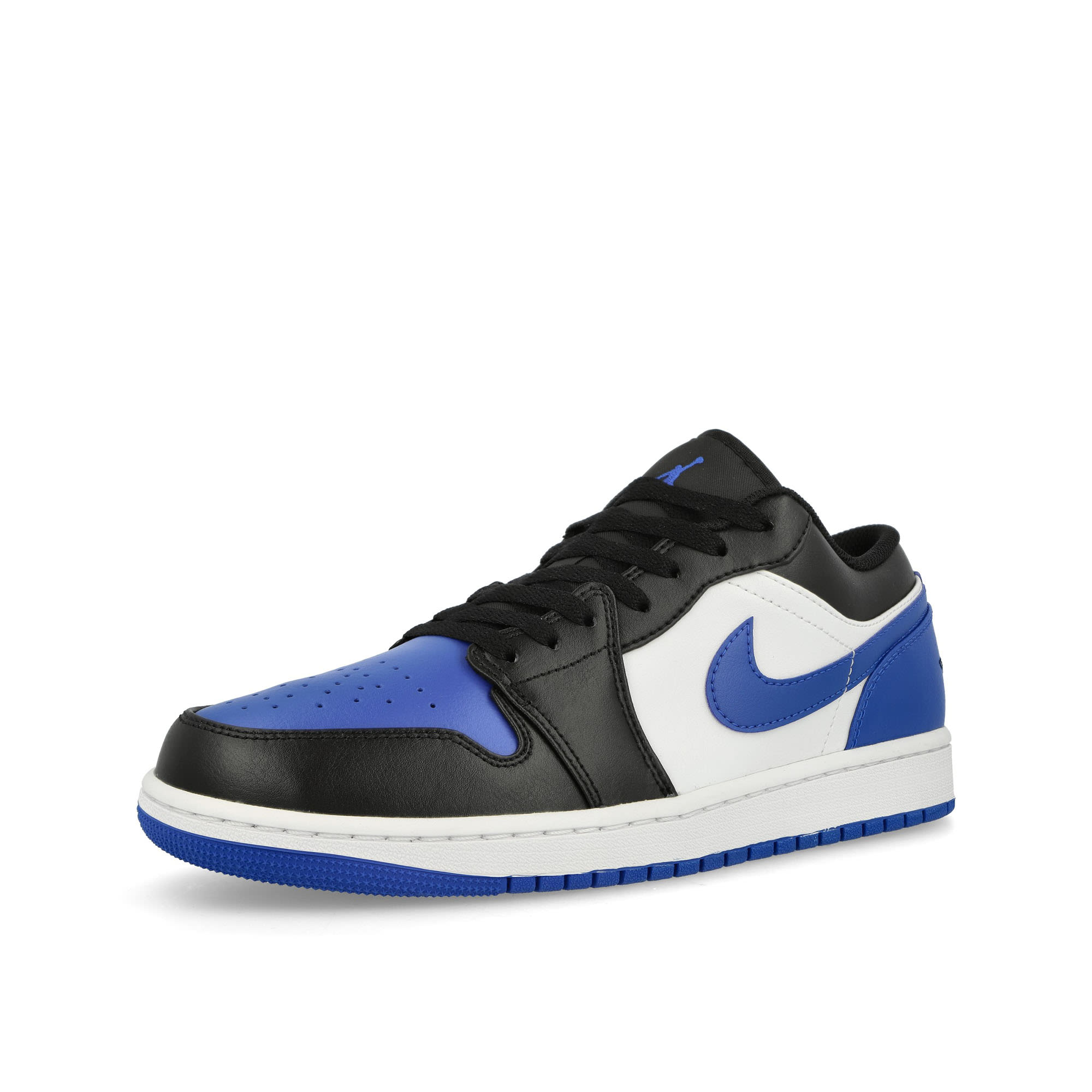 Jordan Air Jordan 1 Low White / Royal Blue - Black - White Low Top Sneakers  Close Up | Overkill