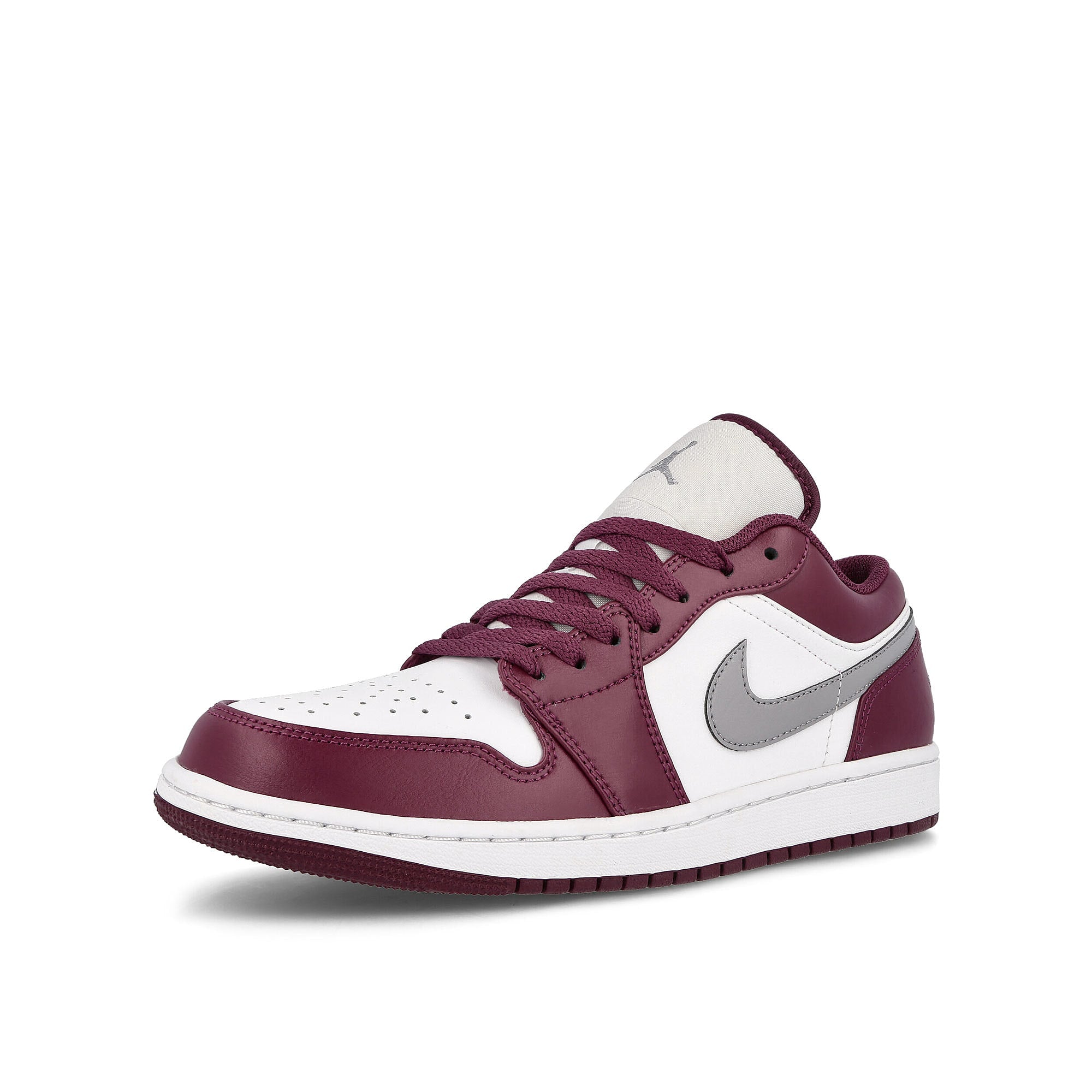 Jordan Air Jordan 1 Low Cherrywood Red / Cement Grey - White Low Top Sneakers  Close Up | Overkill