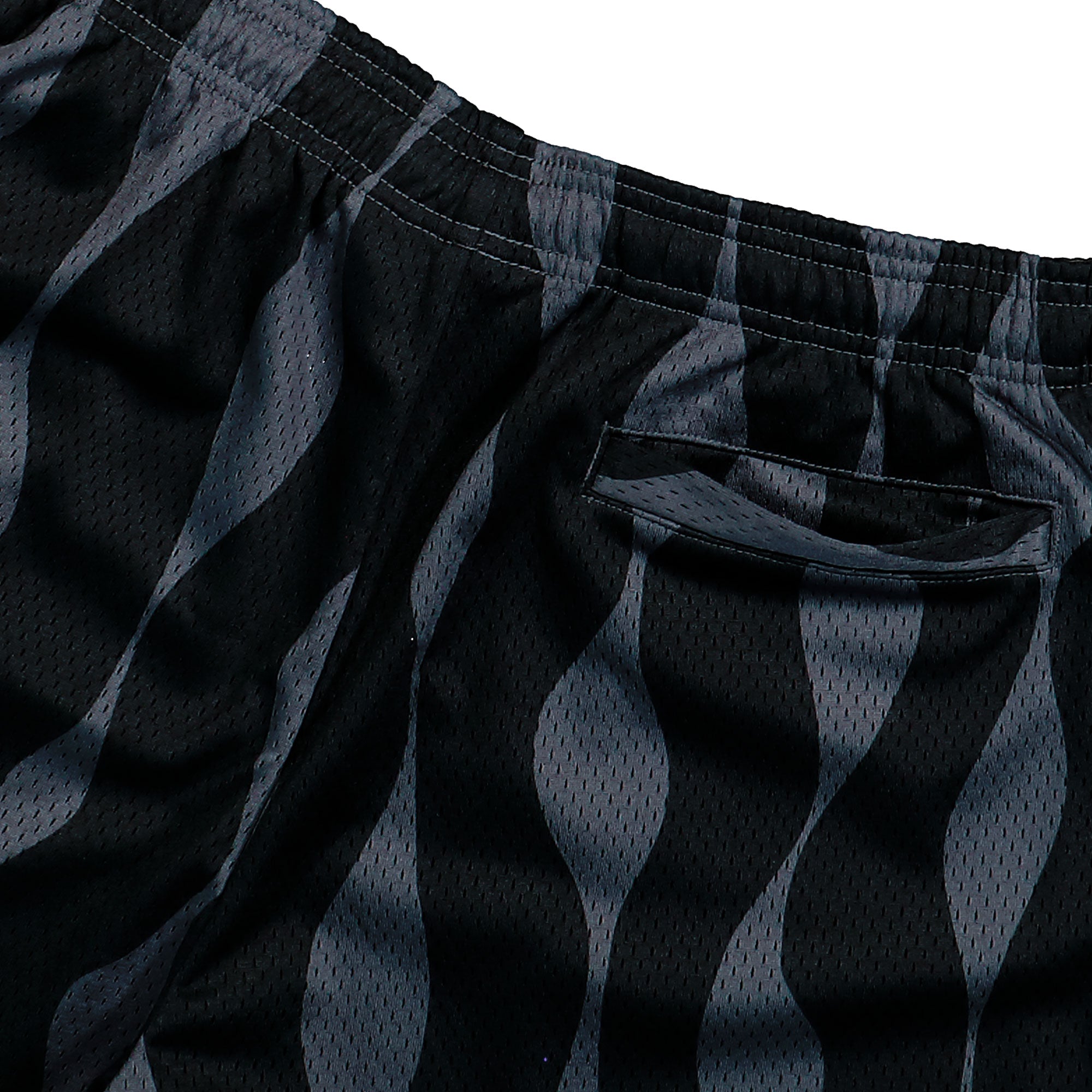 Parra Waved Mesh Shorts Black Shorts 55430 Detail View 2 | Overkill
