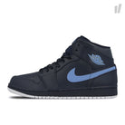 Jordan Air Jordan 1 Mid Obsidian-University Blue - White Mid Top Sneakers 554724 405 | Overkill