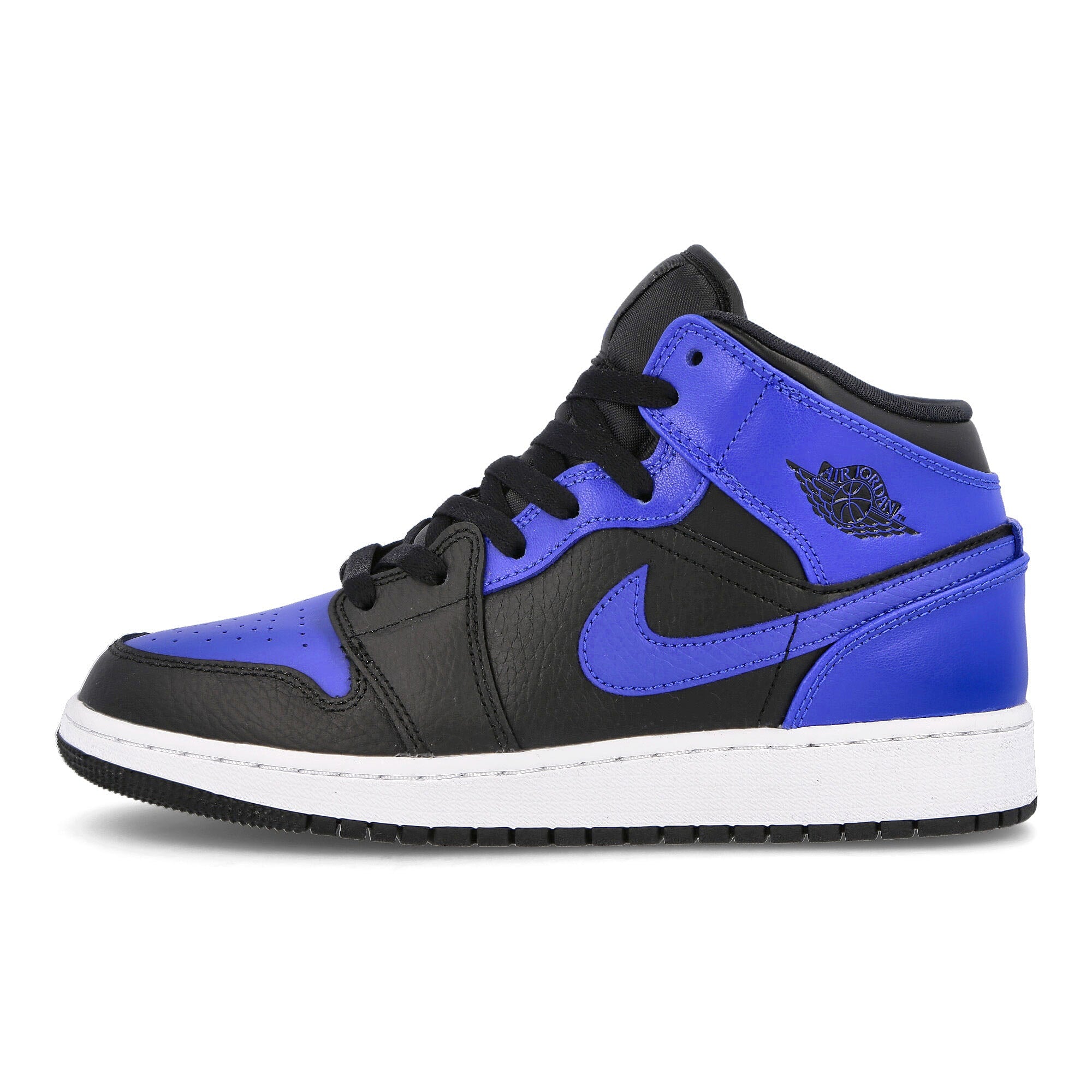 Jordan Air Jordan 1 Mid GS Black / Hyper Royal - White  554725 077 | Overkill