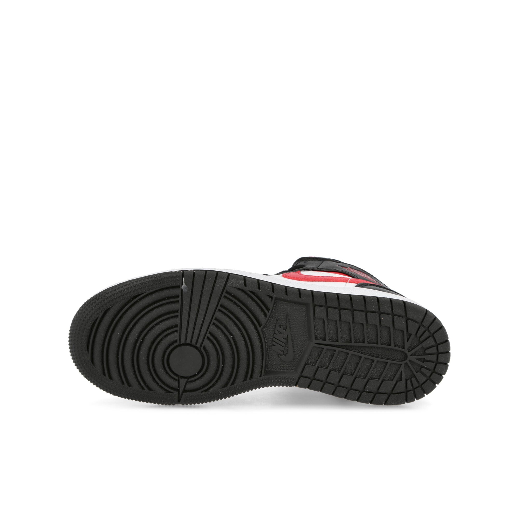 Air Jordan 1 Mid GS 1 Mid GS Black / Fire Red - White Overkill Archive 554725 079 Detail View 1 | Overkill