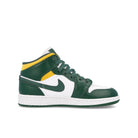 Jordan Air Jordan 1 Mid GS Noble Green / Pollen - White   Material | Overkill