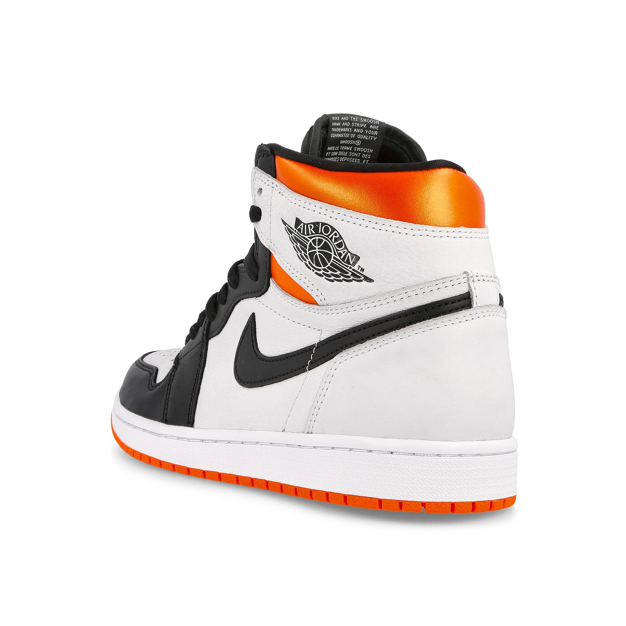 Jordan Air Jordan 1 Retro High OG White / Black - Electro Orange  Close-up | Overkill