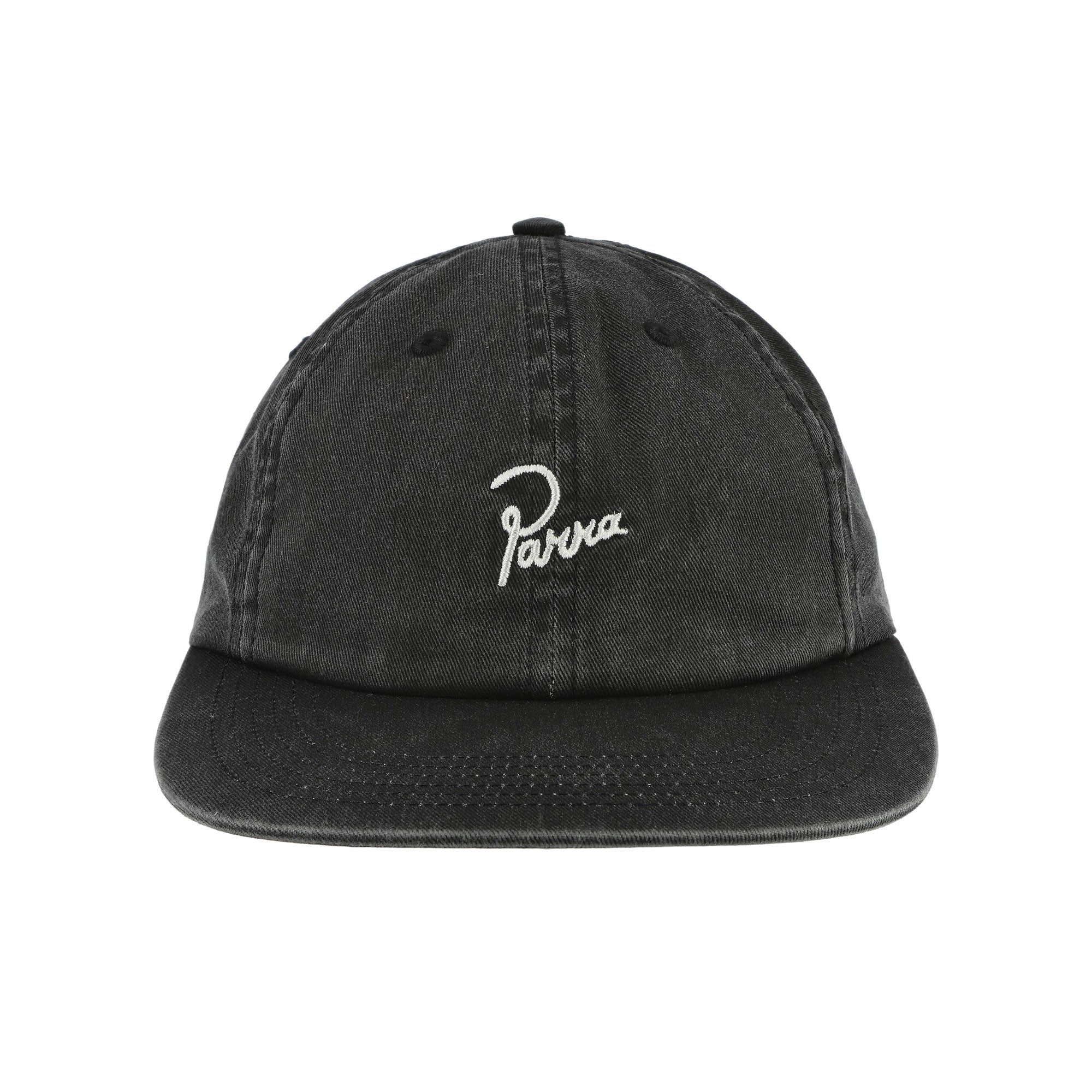 Parra Slanted P 6 Panel Hat Black Basecap 55573 Detail View 1 | Overkill
