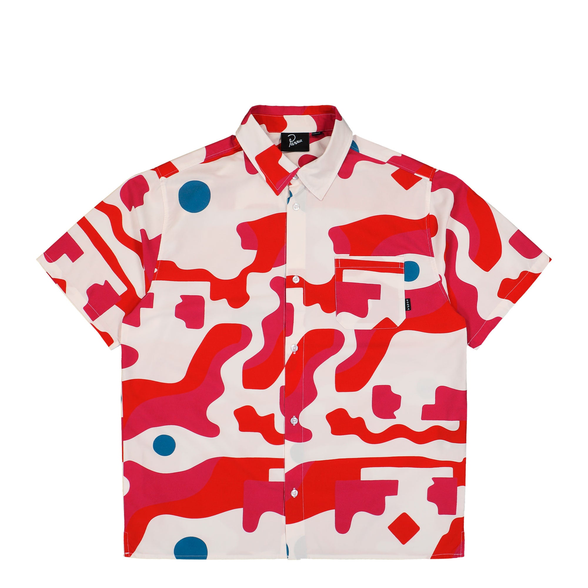 Parra Abstract Mountain Short Sleeve Shirt Red Shirt 56140 | Overkill
