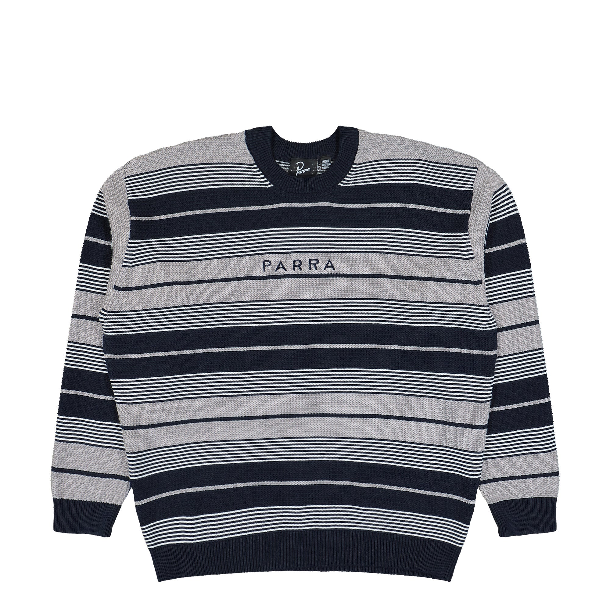 Parra Neatly Striped Knitted Pullover Navy Blue Sweatshirt 56145 | Overkill
