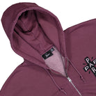 Parra A Cross To Bear Zip Hooded Sweatshirt Purple Hoodie 56231 Detailfoto | Overkill
